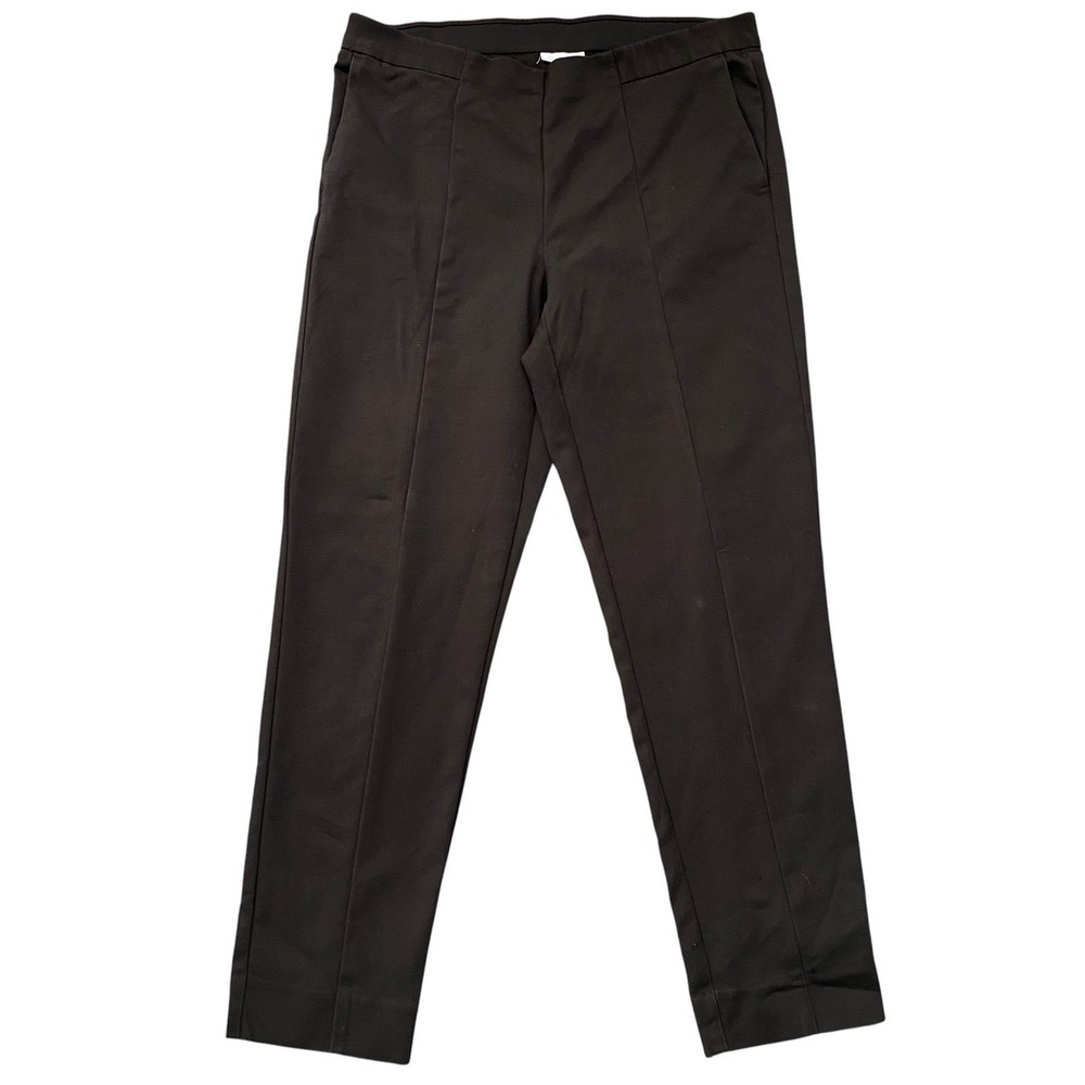 J. Jill Essential Slim Ankle Pull On Pant Sz 10 Black Stretch Pockets Minimalist